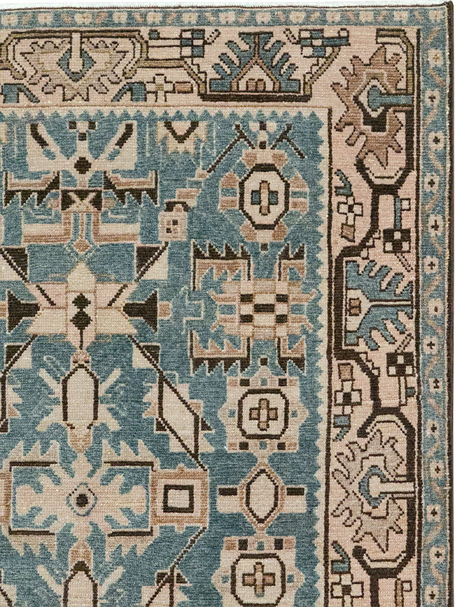 Vintage Persian Malayer Throw Rug, No.32083 - Staging