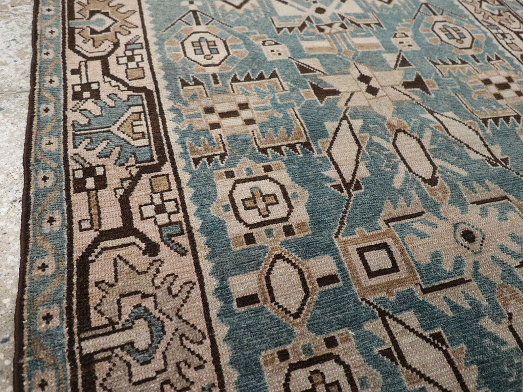 Vintage Persian Malayer Throw Rug, No.32083 - Staging