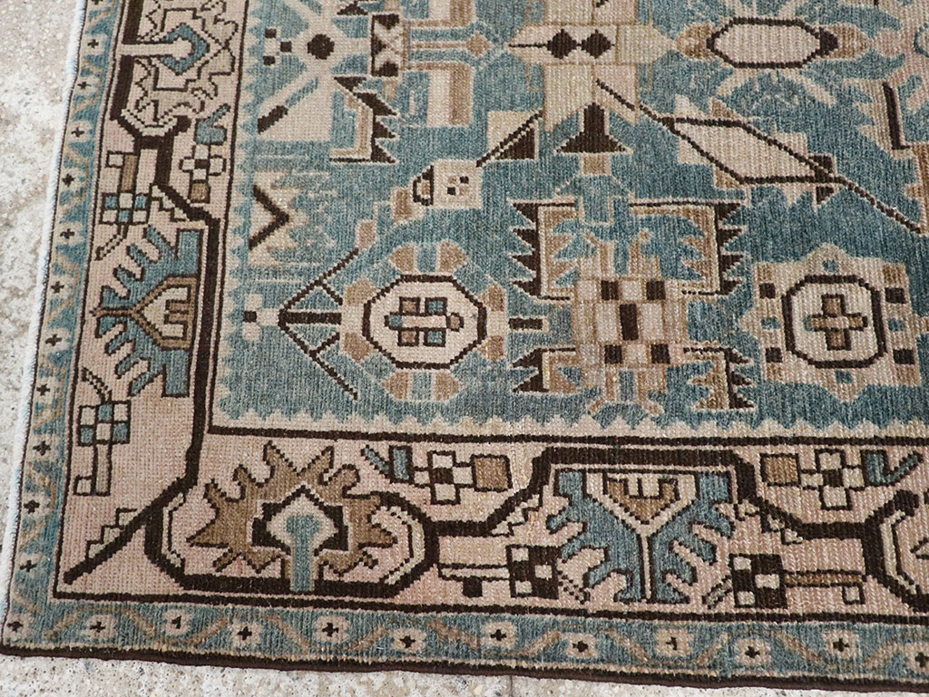 Vintage Persian Malayer Throw Rug, No.32083 - Staging