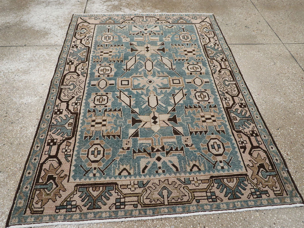 Vintage Persian Malayer Throw Rug, No.32083 - Staging