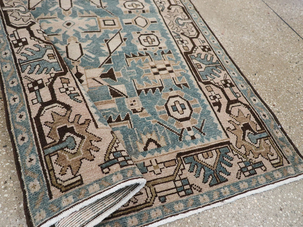 Vintage Persian Malayer Throw Rug, No.32083 - Staging