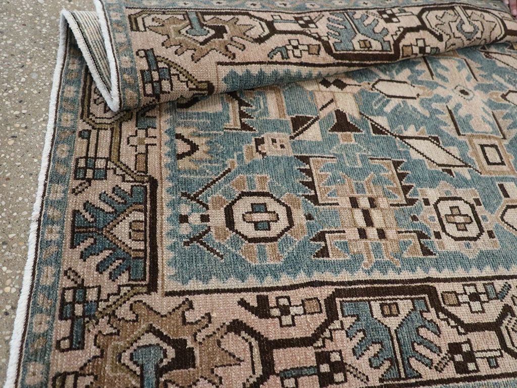 Vintage Persian Malayer Throw Rug, No.32083 - Staging