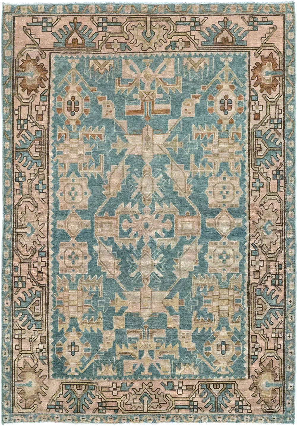 Vintage Persian Malayer Throw Rug, No.32084 - Staging