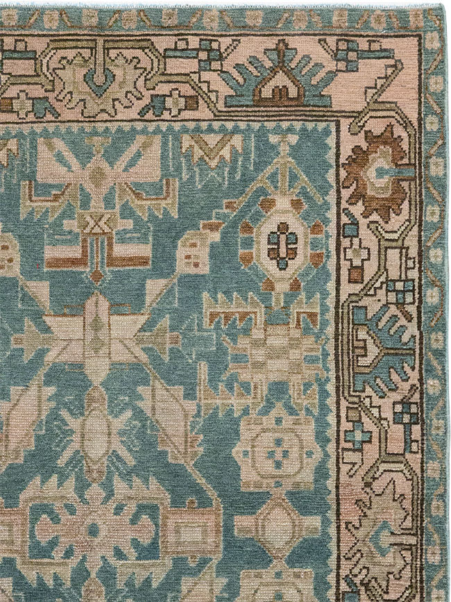 Vintage Persian Malayer Throw Rug, No.32084 - Staging