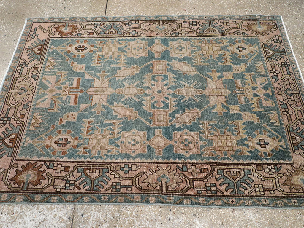Vintage Persian Malayer Throw Rug, No.32084 - Staging