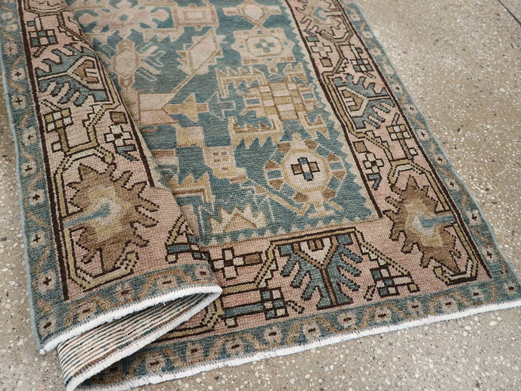 Vintage Persian Malayer Throw Rug, No.32084 - Staging