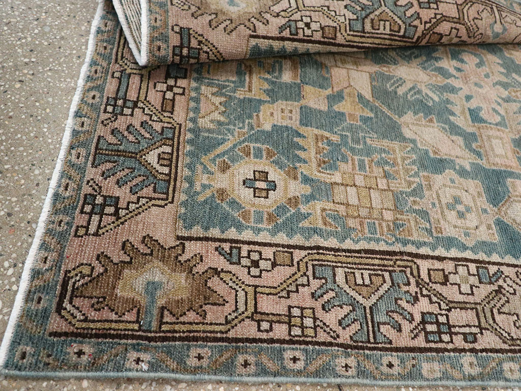 Vintage Persian Malayer Throw Rug, No.32084 - Staging