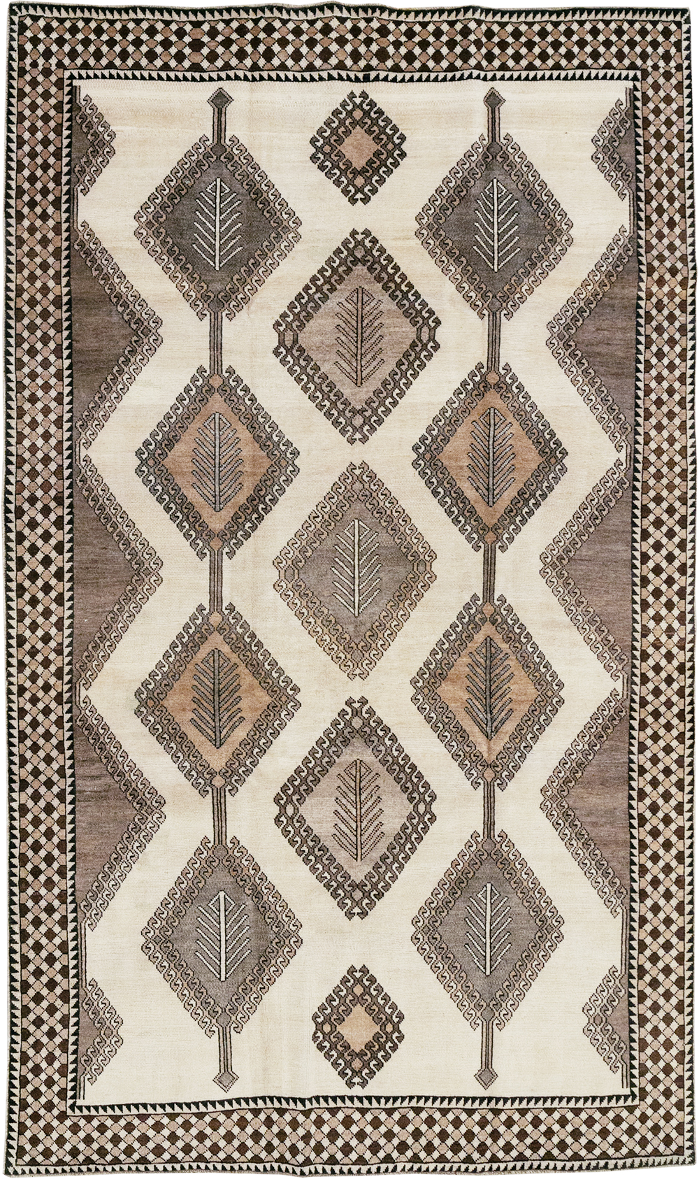 Vintage Persian Gabbeh Accent Rug (Pair: 1 of 2), No.32088 - Staging