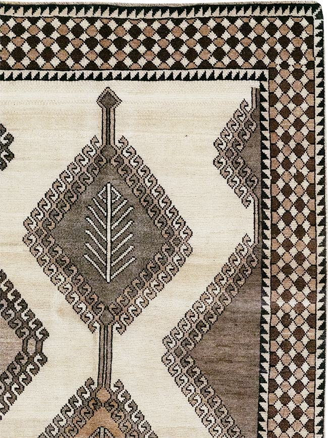 Vintage Persian Gabbeh Accent Rug (Pair: 1 of 2), No.32088 - Staging