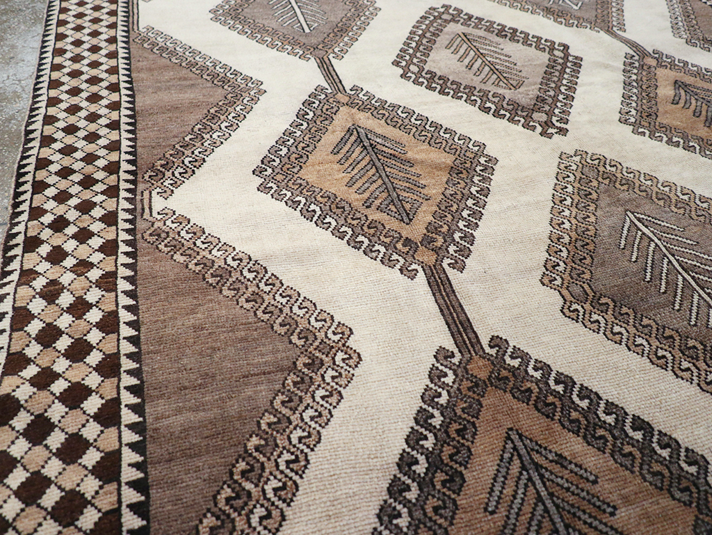 Vintage Persian Gabbeh Accent Rug (Pair: 1 of 2), No.32088 - Staging