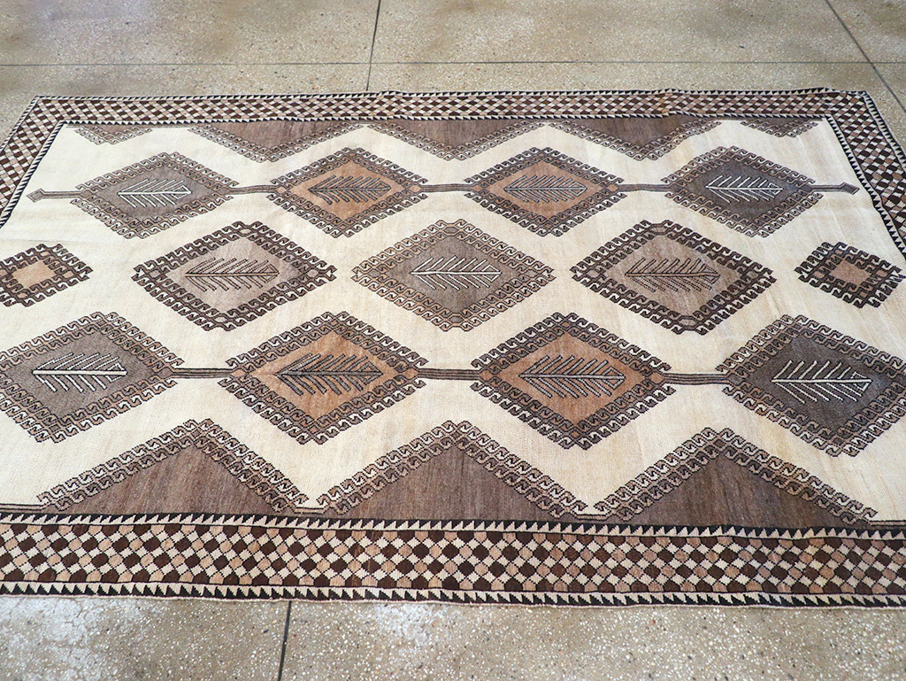 Vintage Persian Gabbeh Accent Rug (Pair: 1 of 2), No.32088 - Staging