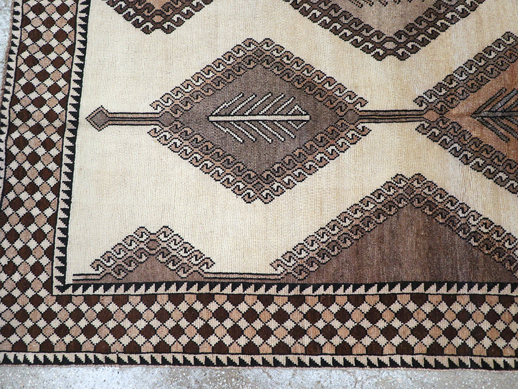 Vintage Persian Gabbeh Accent Rug (Pair: 1 of 2), No.32088 - Staging