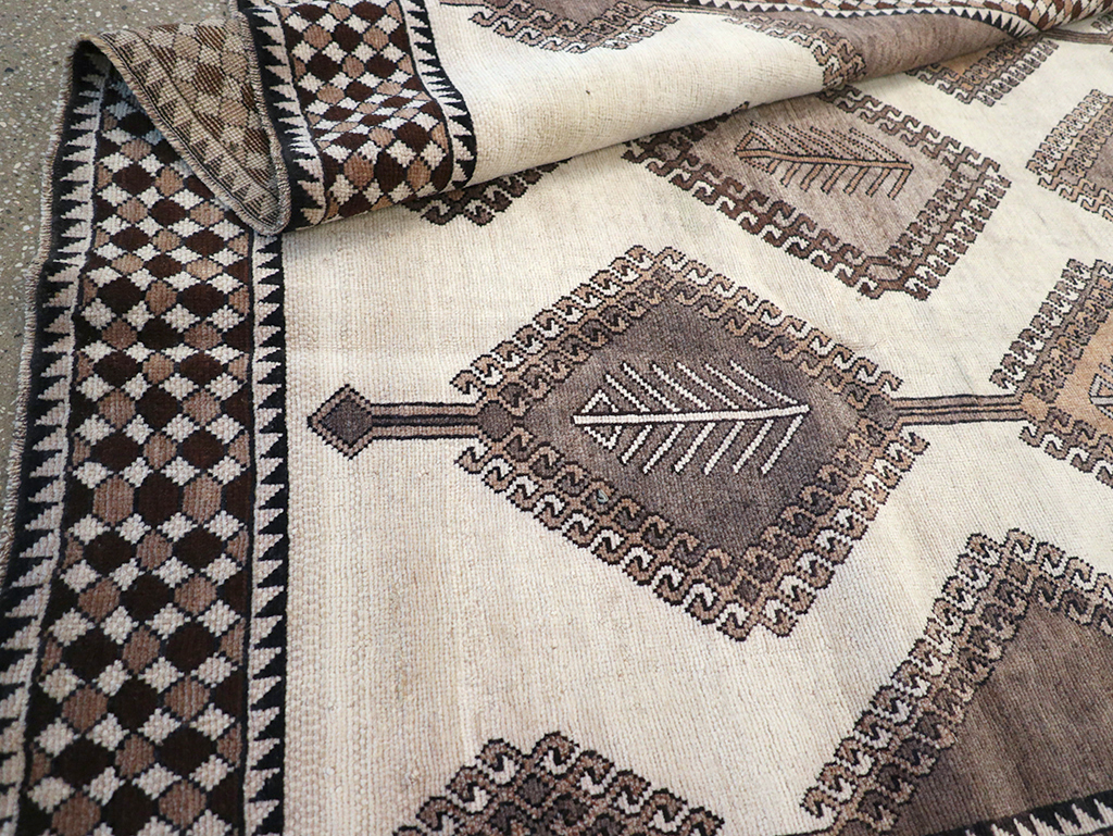 Vintage Persian Gabbeh Accent Rug (Pair: 1 of 2), No.32088 - Staging