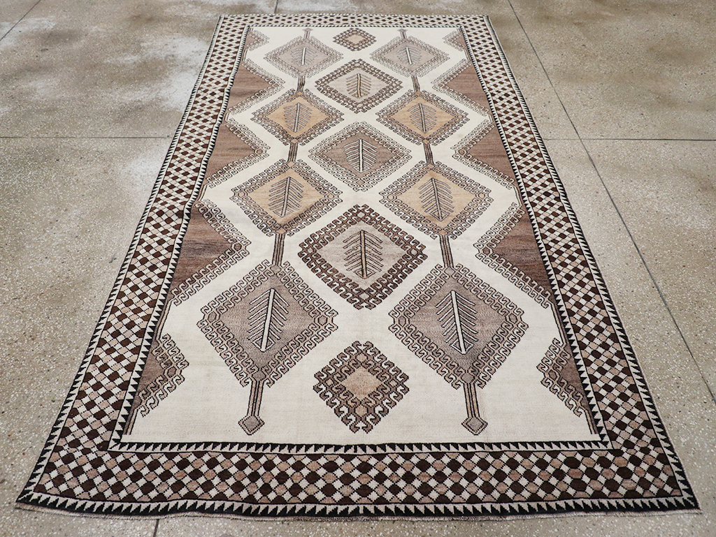 Vintage Persian Gabbeh Accent Rug (Pair: 2 of 2), No.32089 - Staging