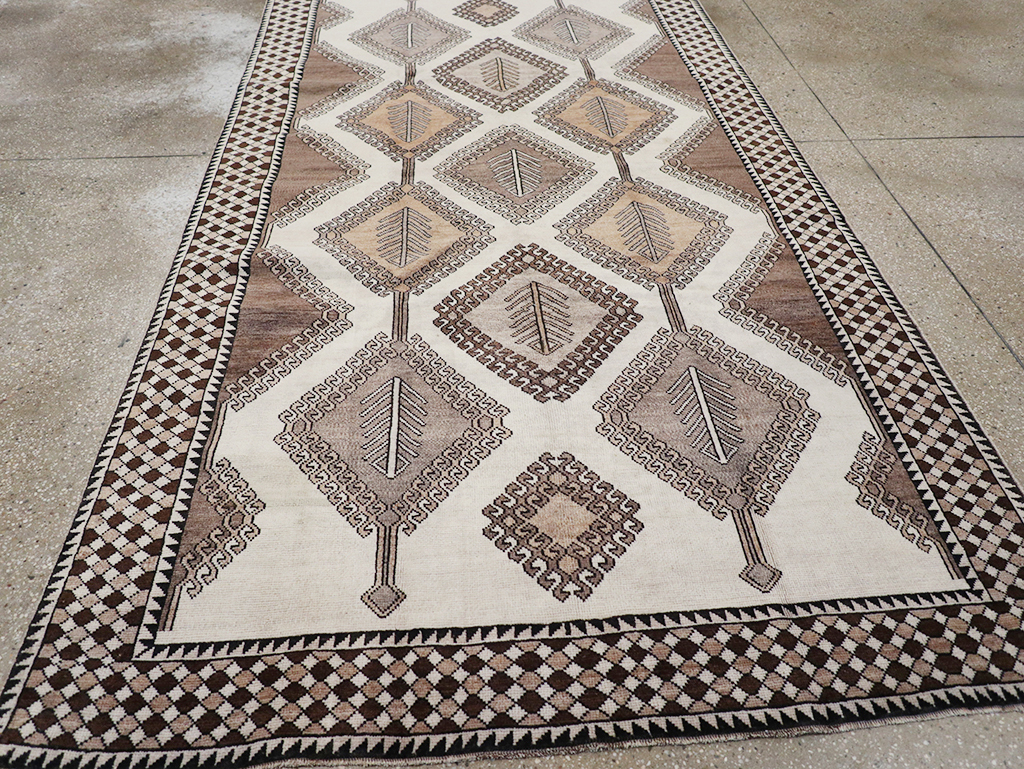 Vintage Persian Gabbeh Accent Rug (Pair: 2 of 2), No.32089 - Staging