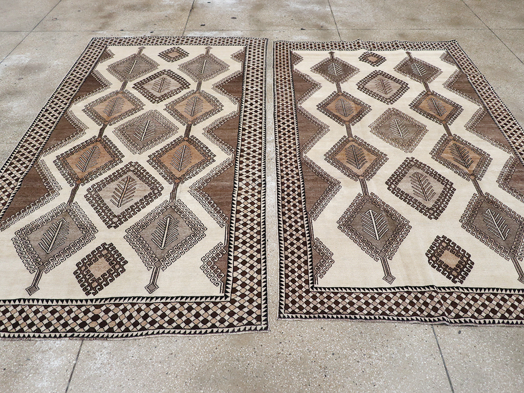 Vintage Persian Gabbeh Accent Rug (Pair: 2 of 2), No.32089 - Staging
