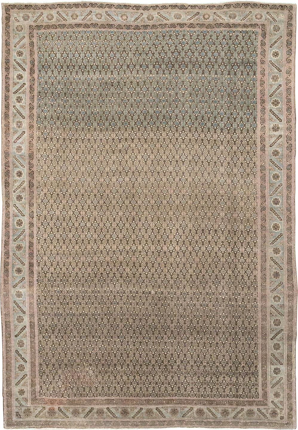 Vintage Persian Malayer Accent Rug, No.32104 - Staging