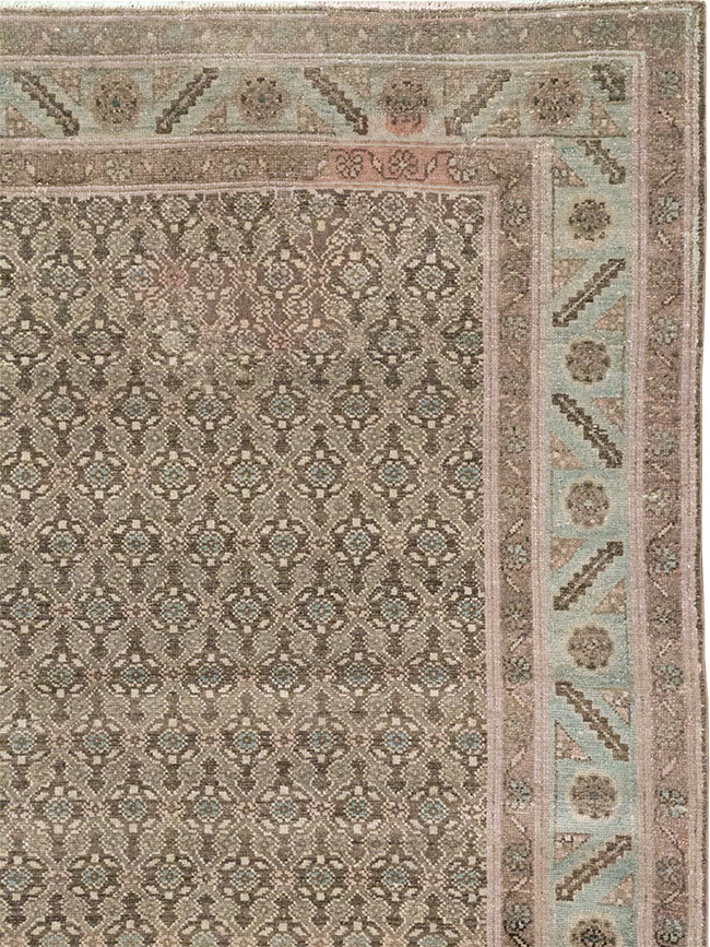 Vintage Persian Malayer Accent Rug, No.32104 - Staging