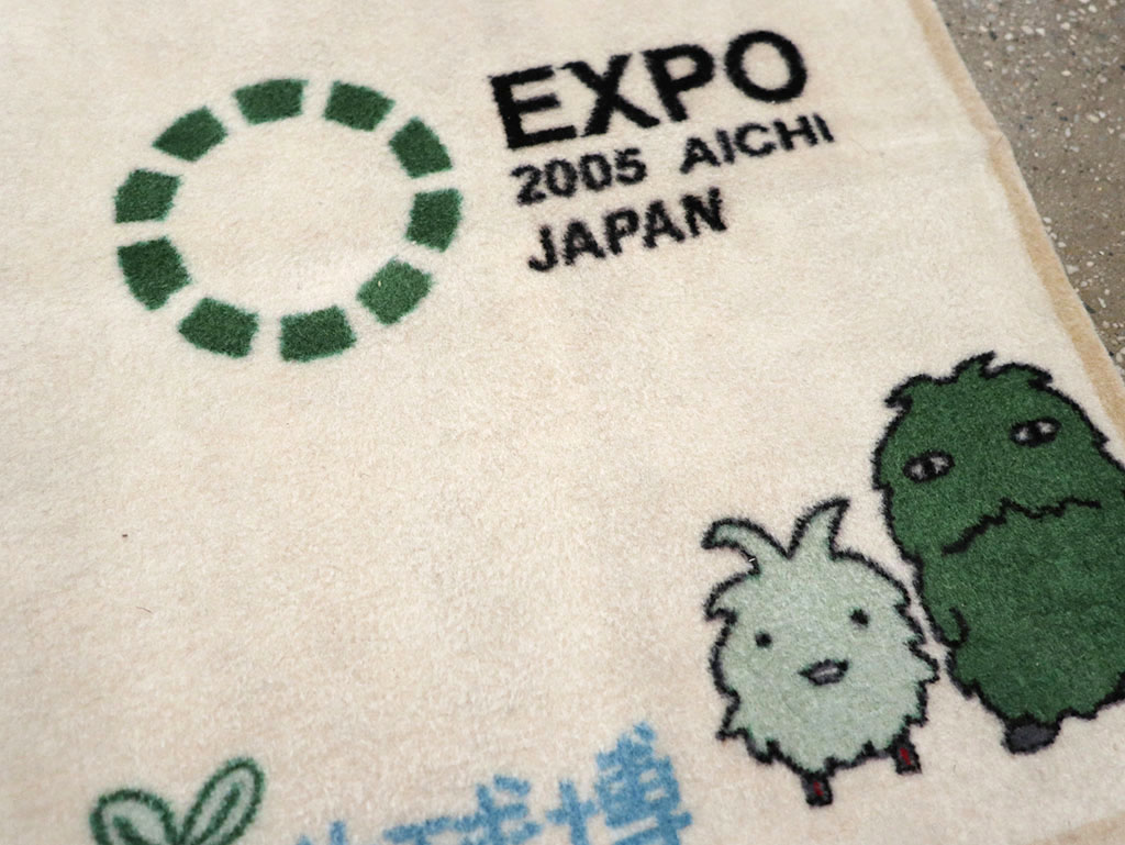 Modern Persian Sarouk Pictorial Throw Rug, No.32114 - Staging