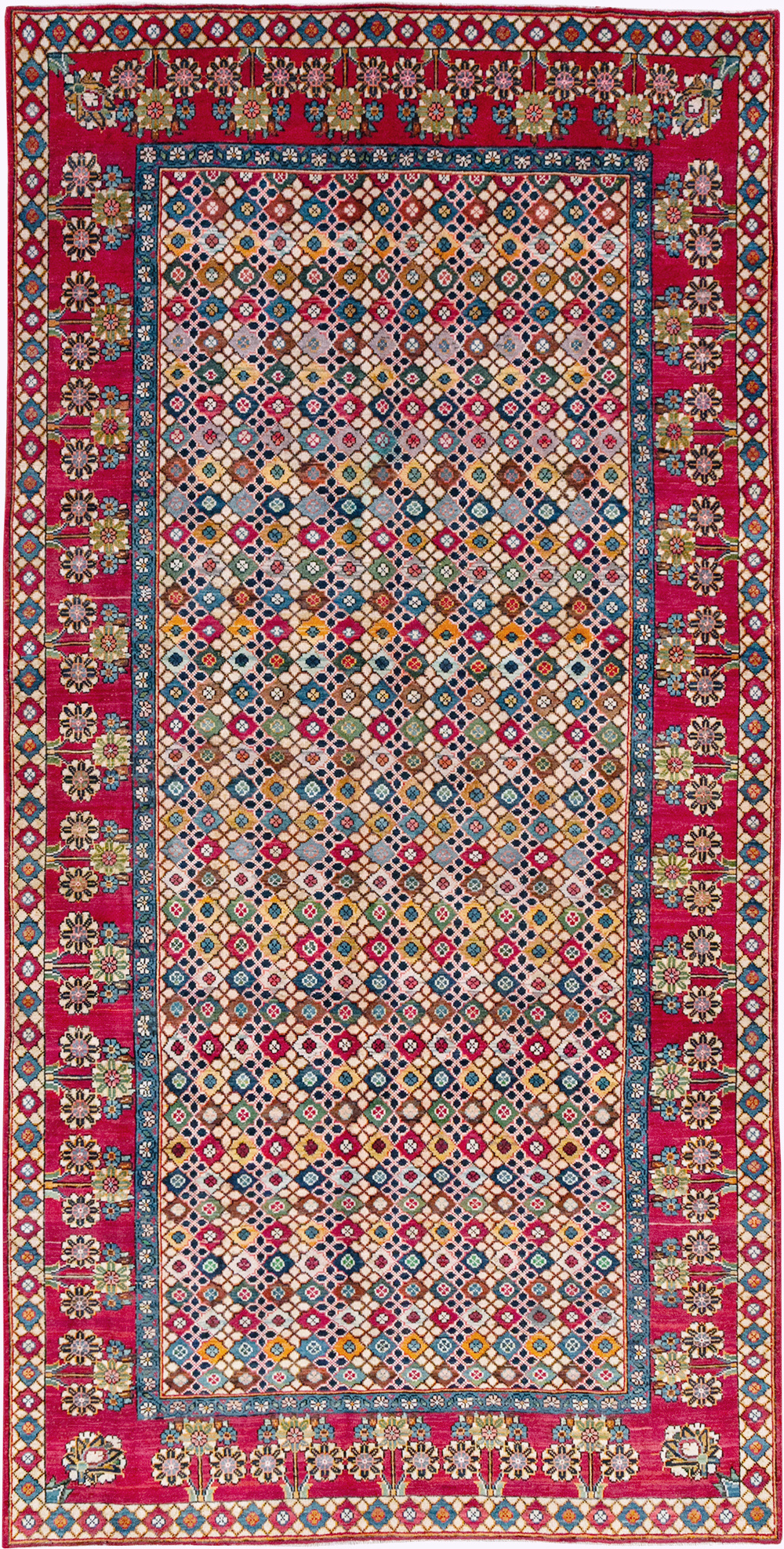 Vintage Persian Mahal Gallery Rug, No.32117 - Staging