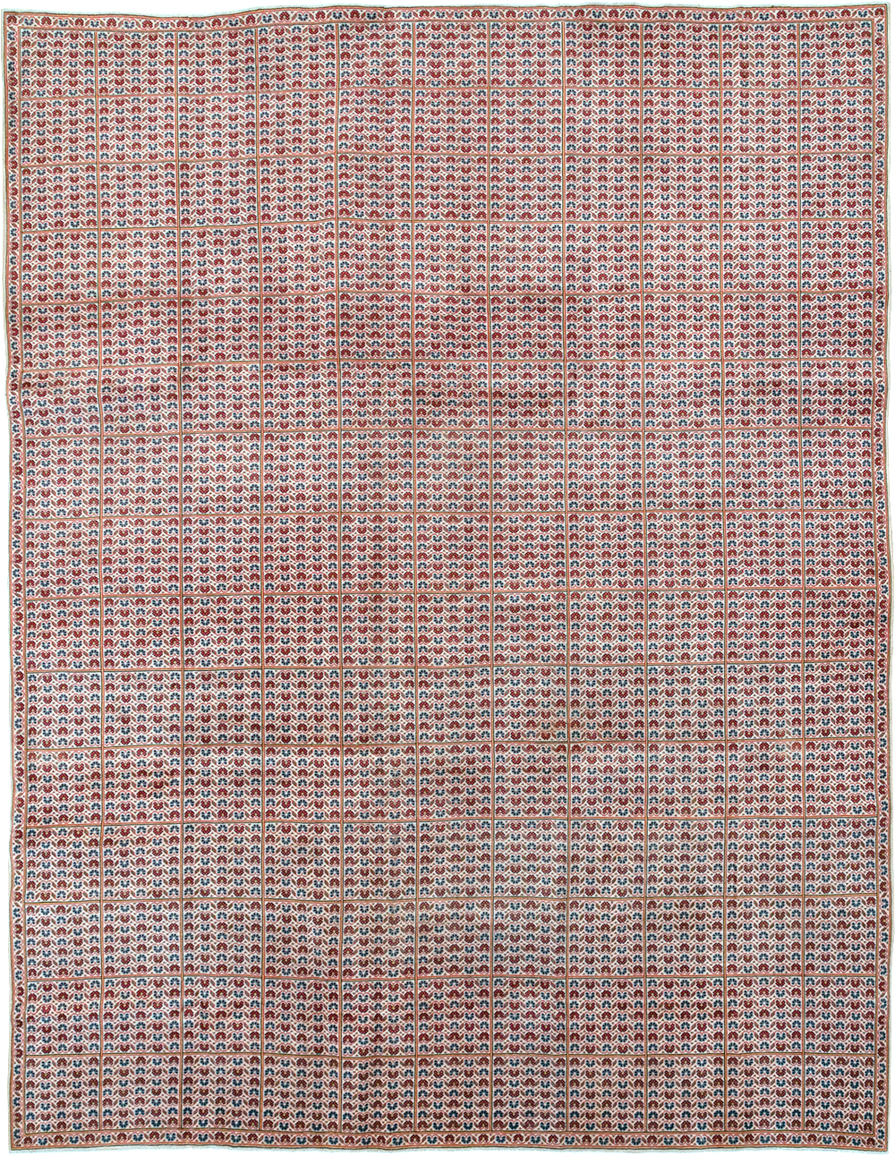 Vintage Persian Kashan Room Size Carpet, No.32118 - Staging