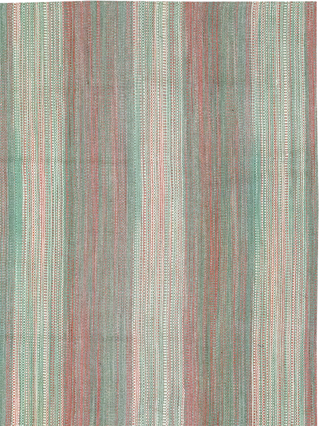 Modern Turkish Flatweave Kilim Room Size Carpet, No.32121 - Staging