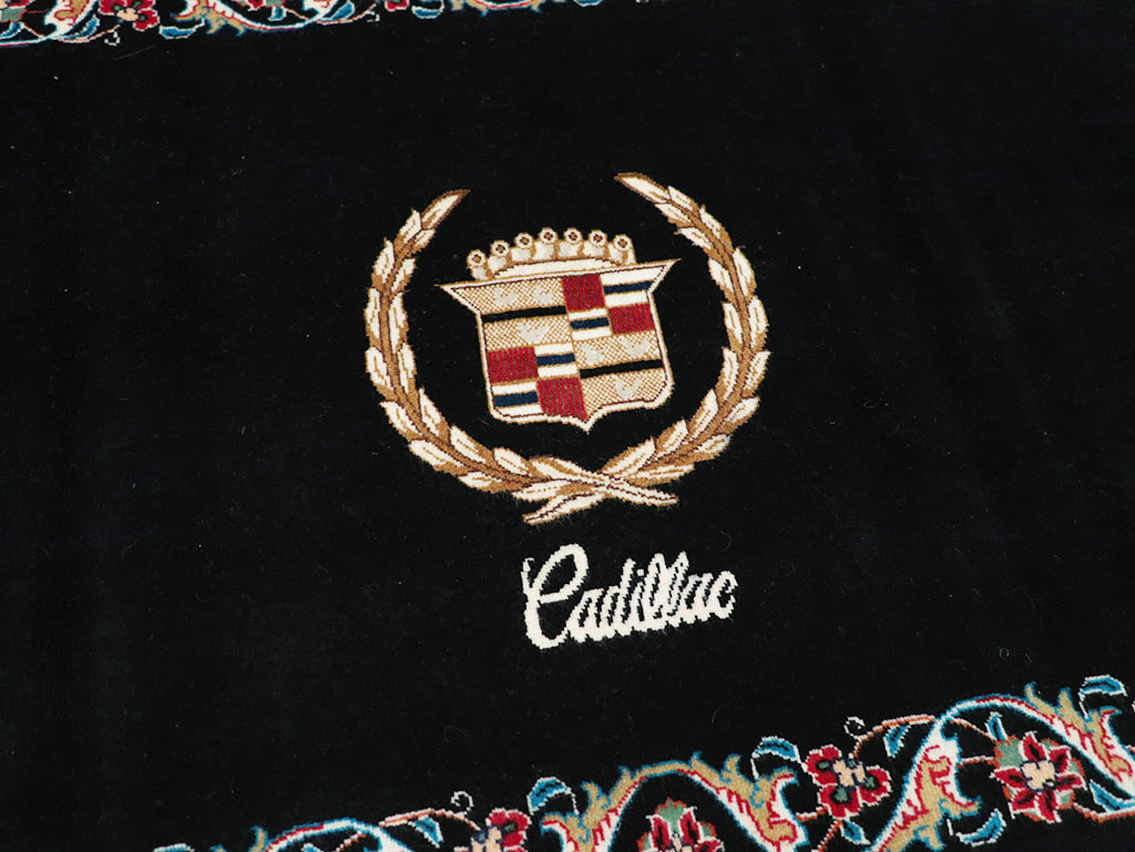 Vintage Persian Tabriz Pictorial Throw Rug, No.32126 - Staging