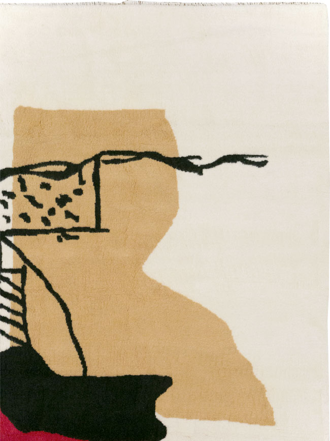 Modern Turkish Art Deco Carpet in the style of Le Corbusier, No.32136 - Staging