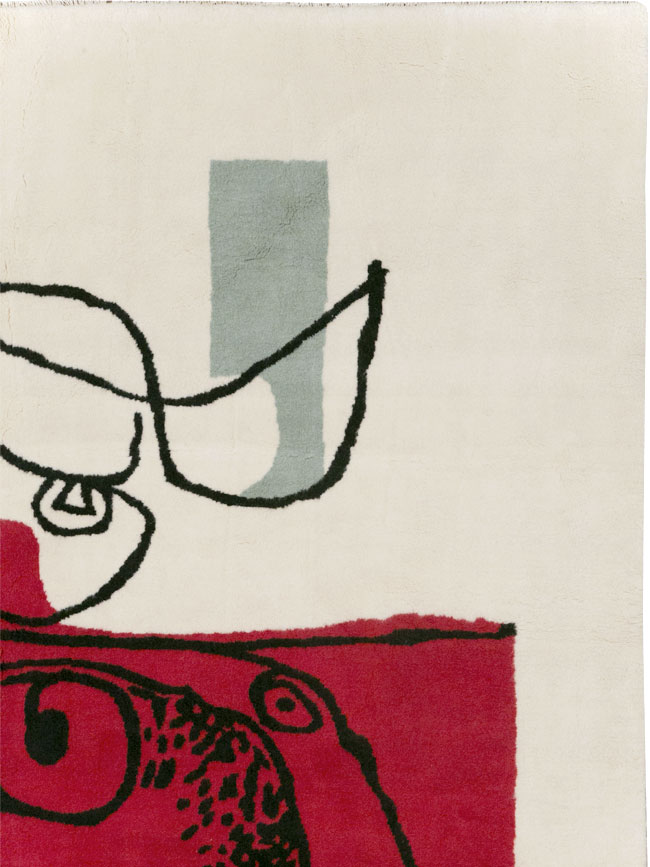 Modern Turkish Art Deco Carpet in the style of Le Corbusier, No.32136 - Staging