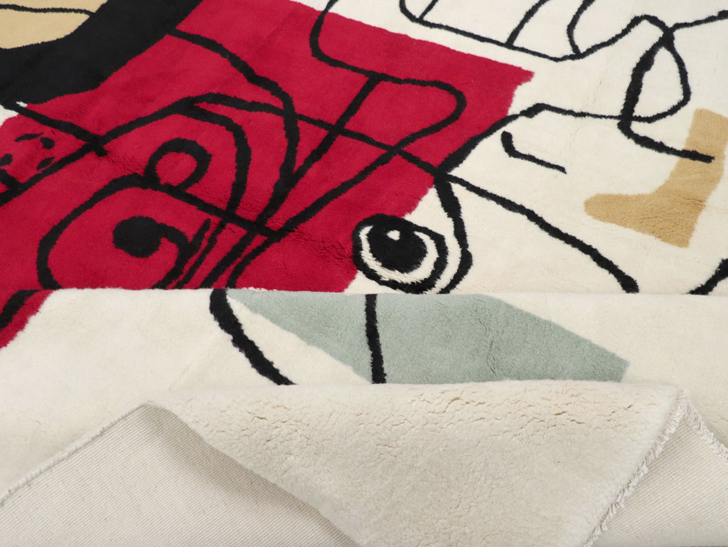 Modern Turkish Art Deco Carpet in the style of Le Corbusier, No.32136 - Staging