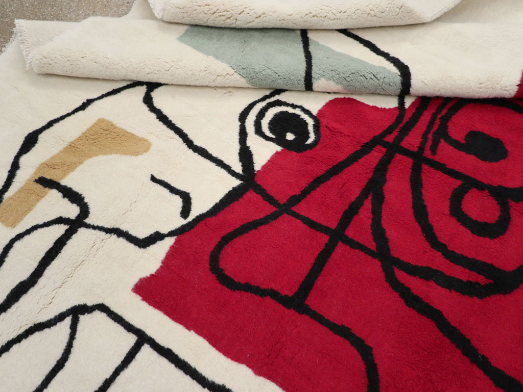 Modern Turkish Art Deco Carpet in the style of Le Corbusier, No.32136 - Staging