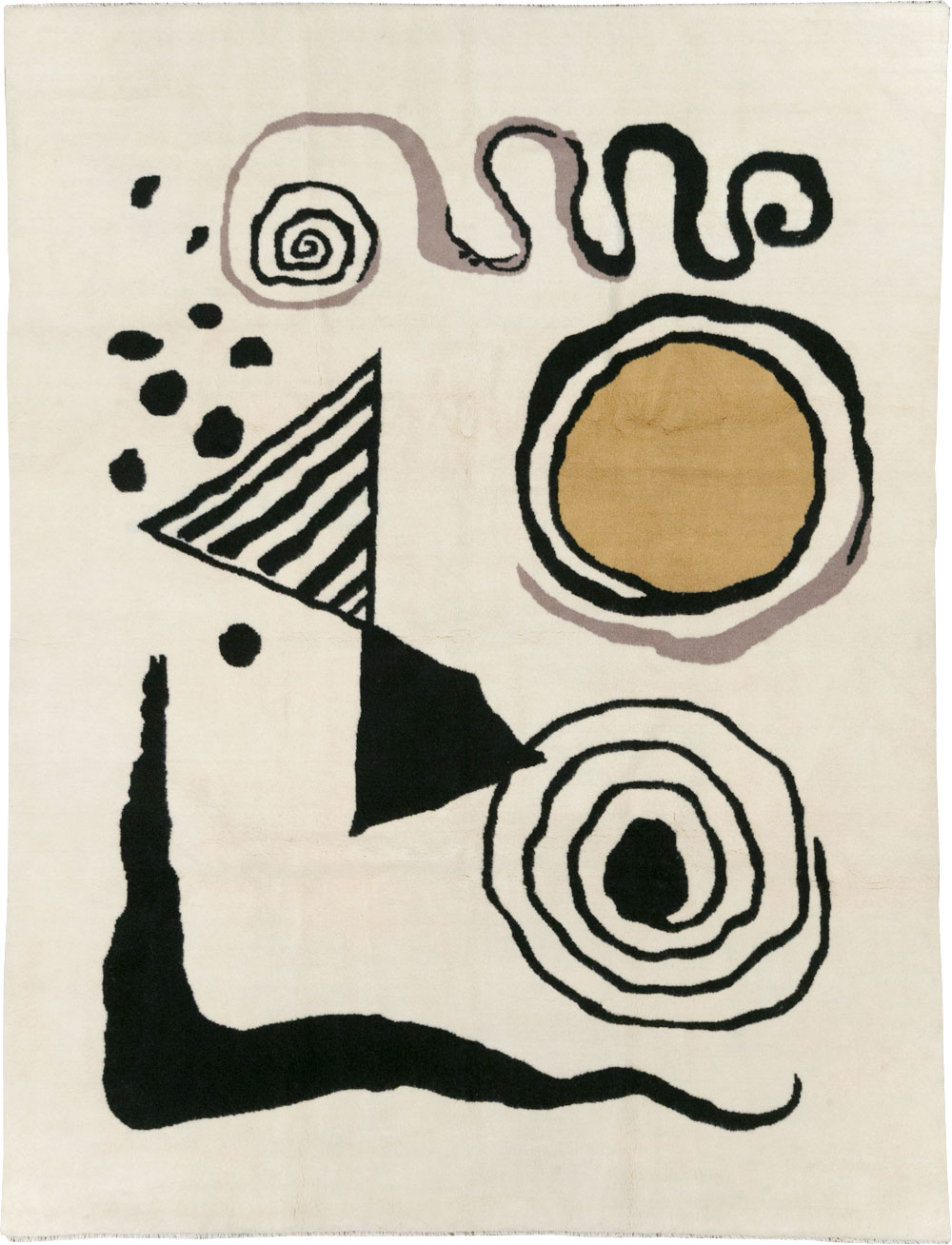 Modern Turkish Art Deco Carpet in the style of Alexander Calder, No.32138 - Staging