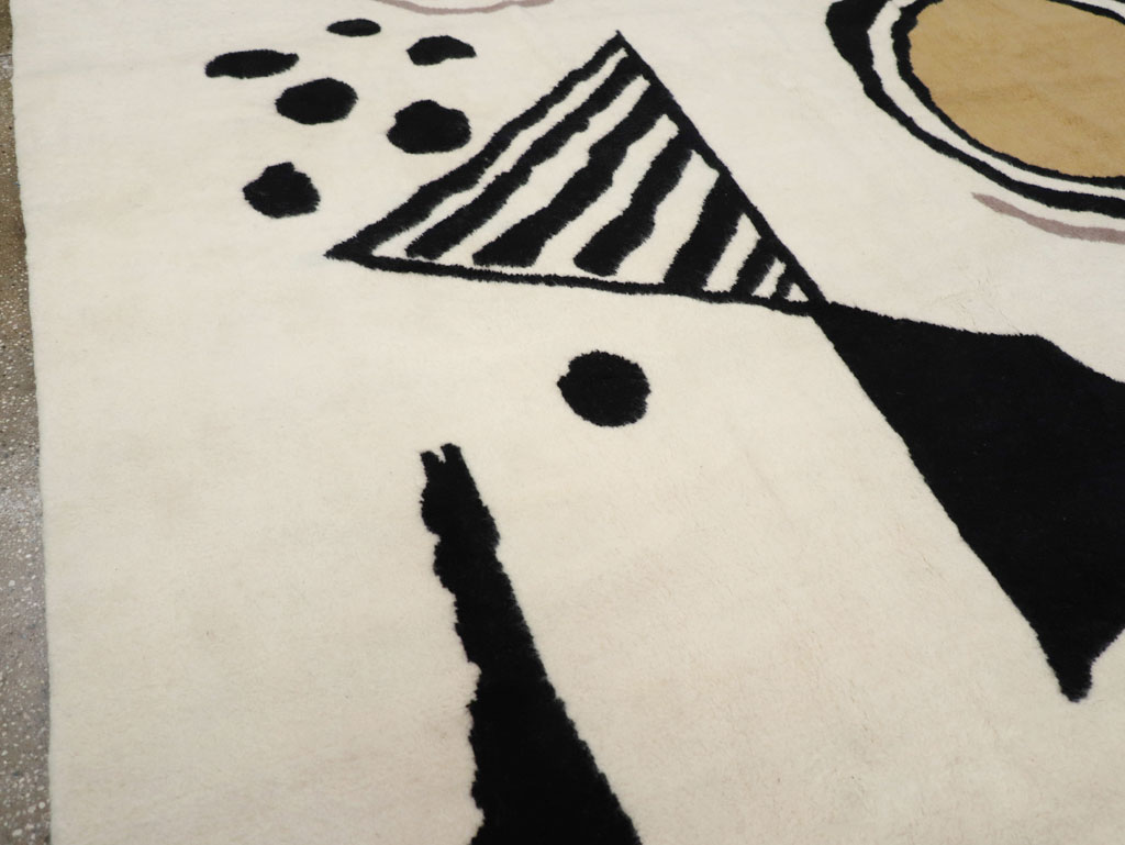 Modern Turkish Art Deco Carpet in the style of Alexander Calder, No.32138 - Staging