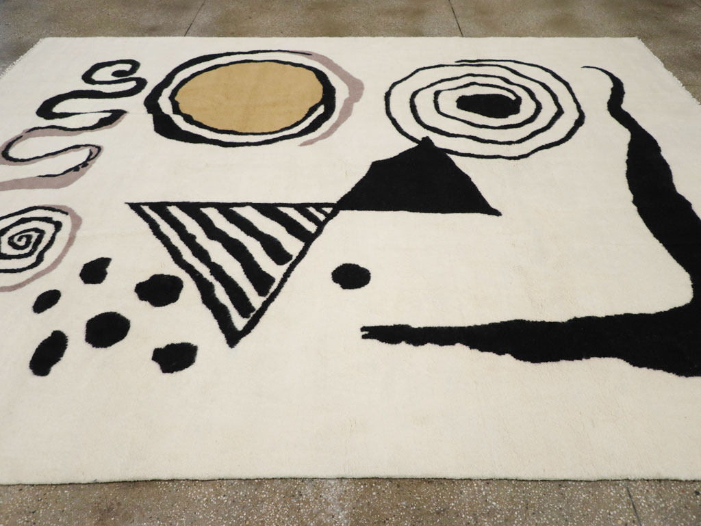 Modern Turkish Art Deco Carpet in the style of Alexander Calder, No.32138 - Staging