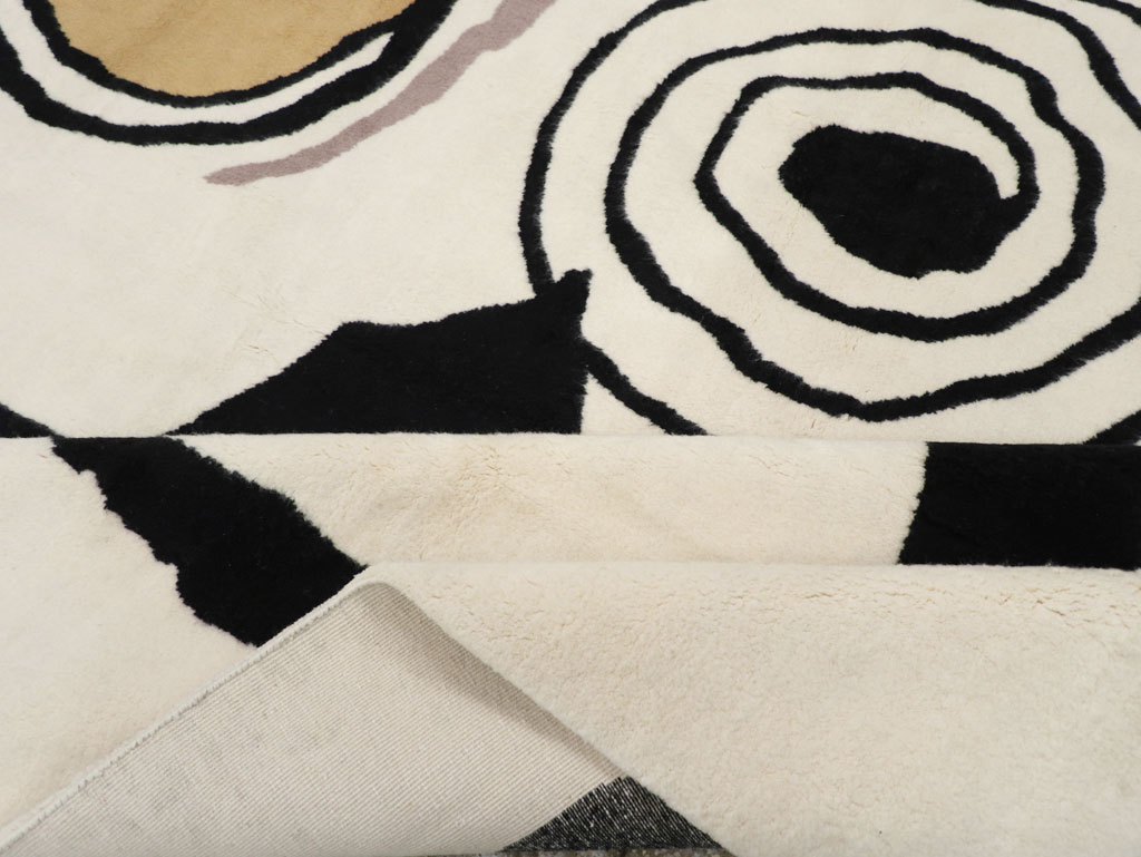 Modern Turkish Art Deco Carpet in the style of Alexander Calder, No.32138 - Staging