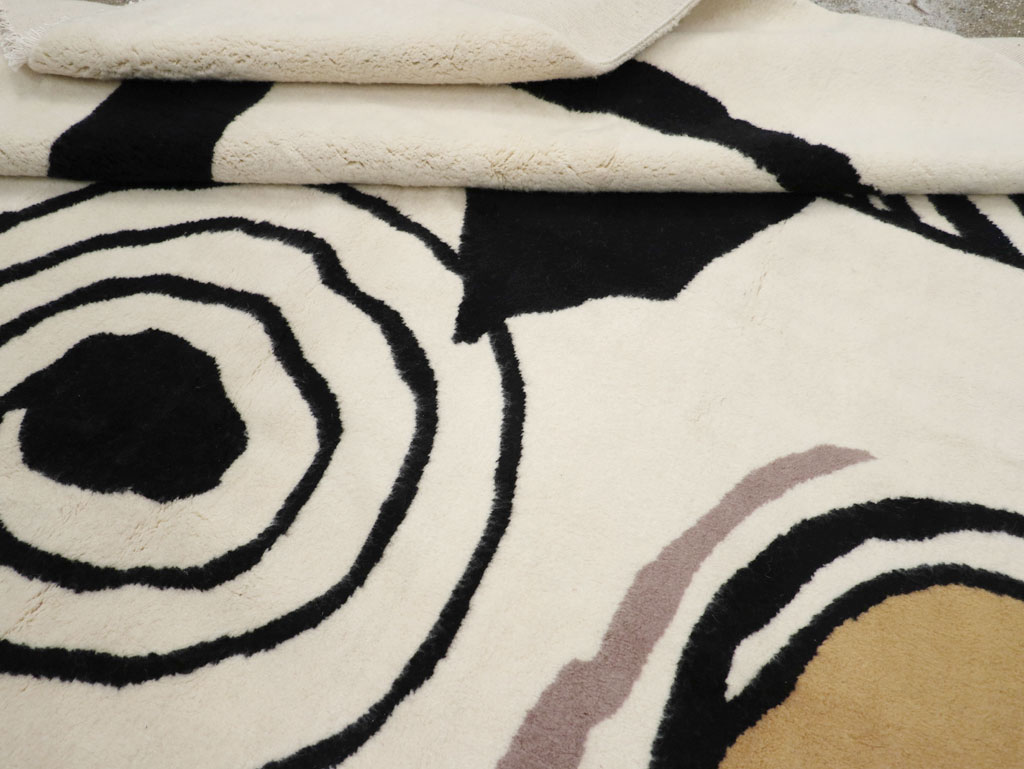 Modern Turkish Art Deco Carpet in the style of Alexander Calder, No.32138 - Staging