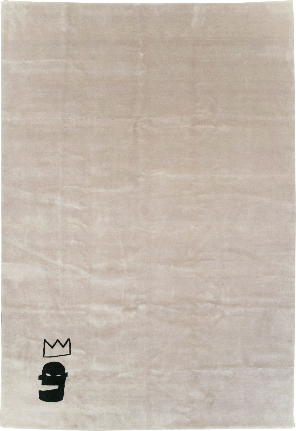 Modern Turkish Room Size Carpet in the style of Jean-Michel Basquiat, No.32139 - Staging