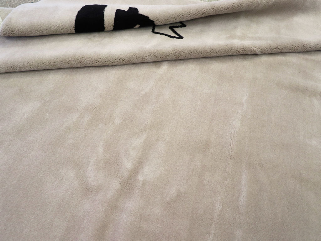 Modern Turkish Room Size Carpet in the style of Jean-Michel Basquiat, No.32139 - Staging