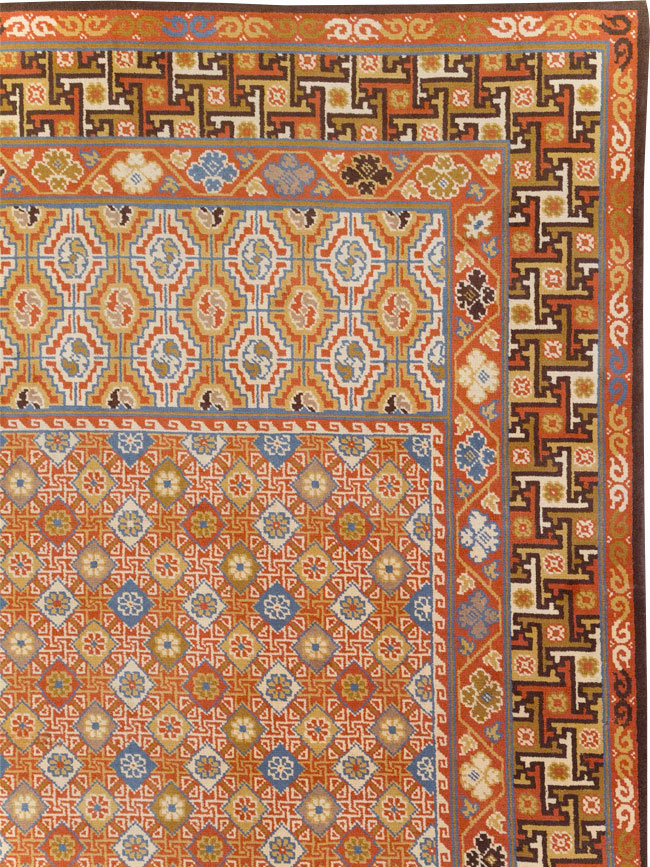 Vintage Spanish Cuenca Oversize Carpet, No.32140 - Staging