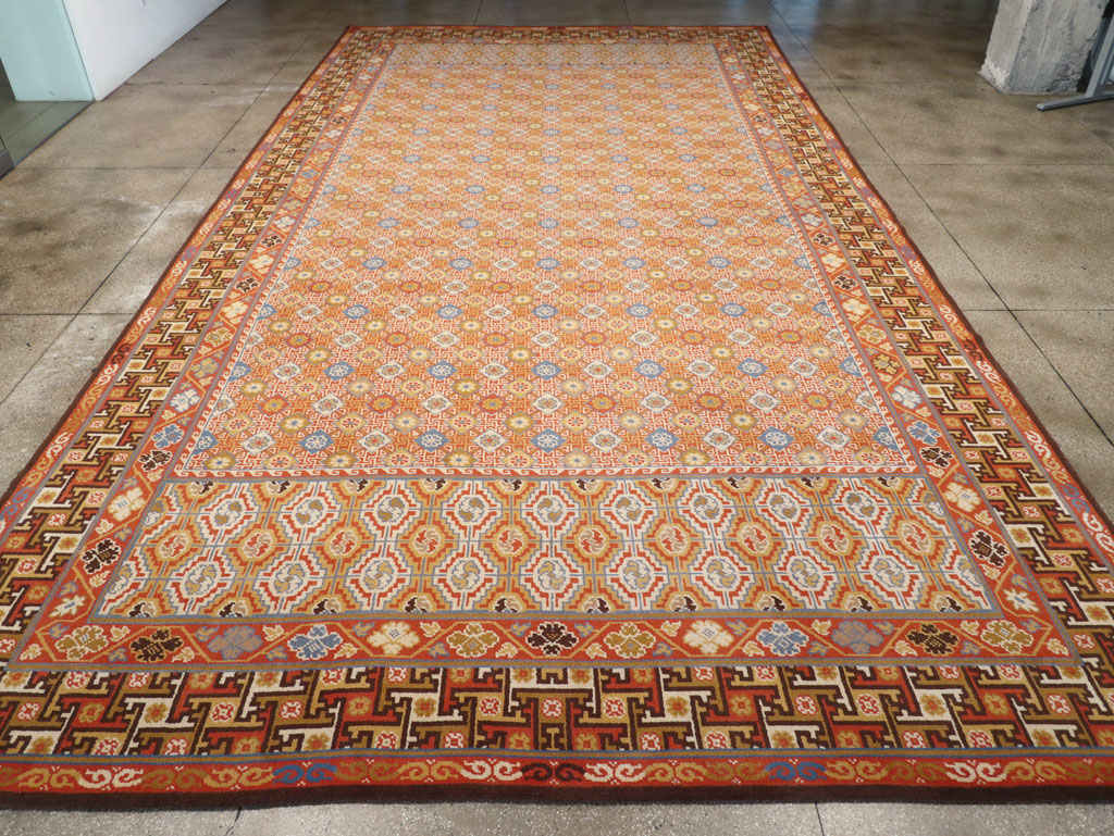 Vintage Spanish Cuenca Oversize Carpet, No.32140 - Staging