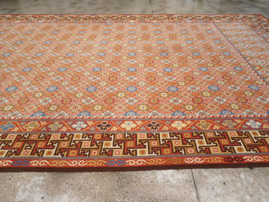 Vintage Spanish Cuenca Oversize Carpet, No.32140 - Staging