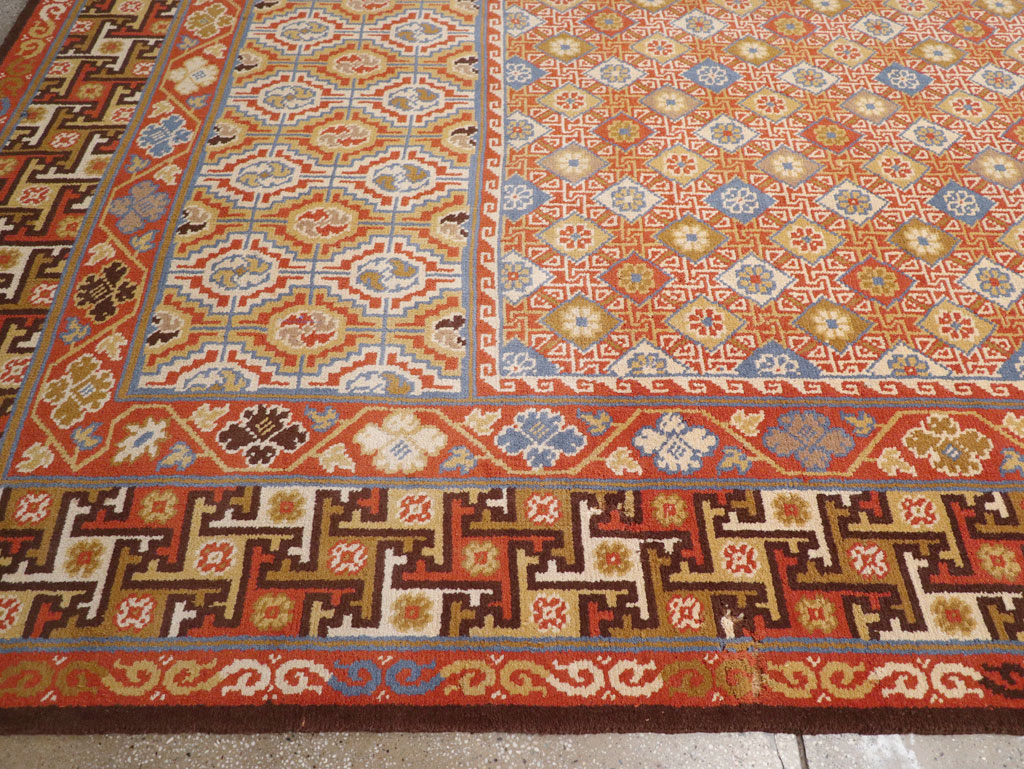 Vintage Spanish Cuenca Oversize Carpet, No.32140 - Staging