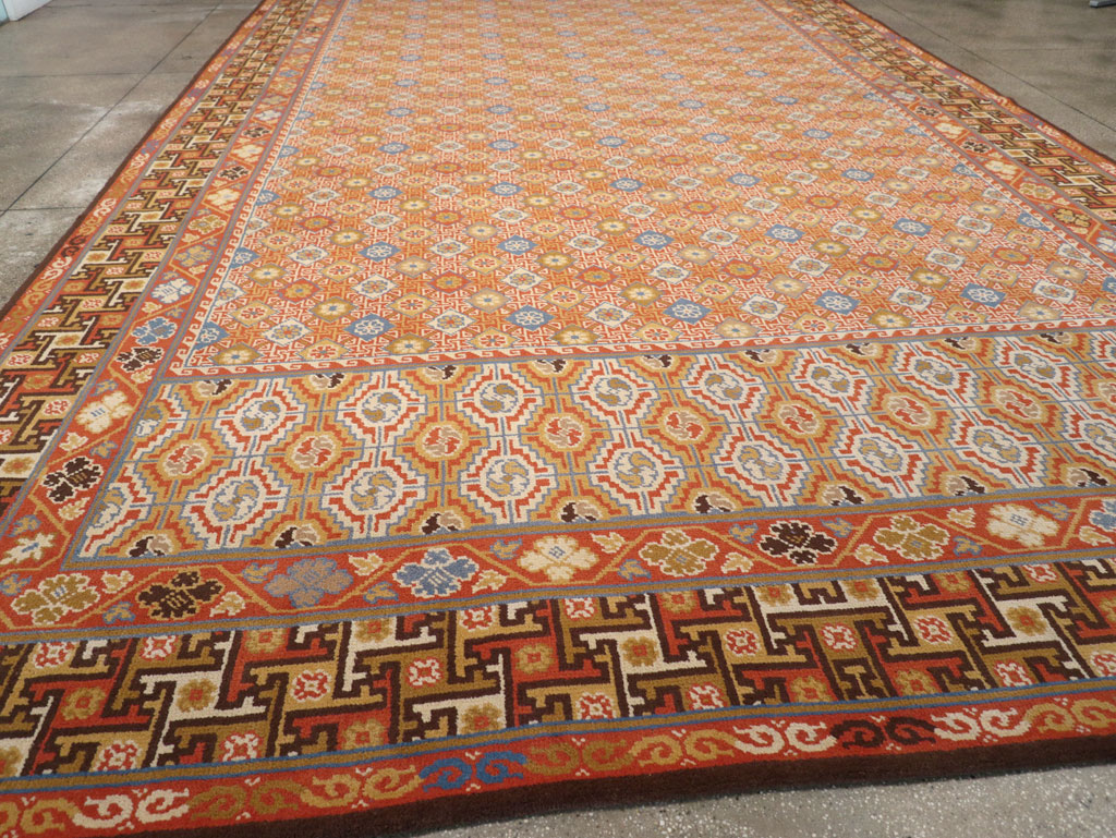 Vintage Spanish Cuenca Oversize Carpet, No.32140 - Staging