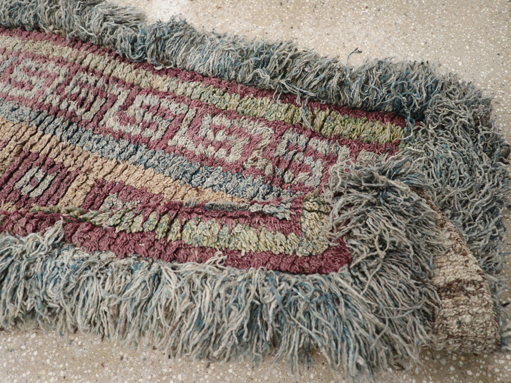 Antique Tibetan Wangden Throw Rug, No.32141 - Staging