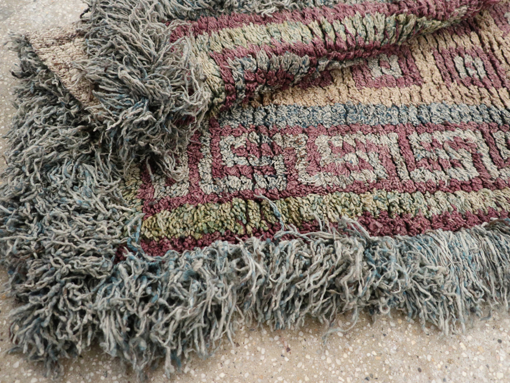 Antique Tibetan Wangden Throw Rug, No.32141 - Staging