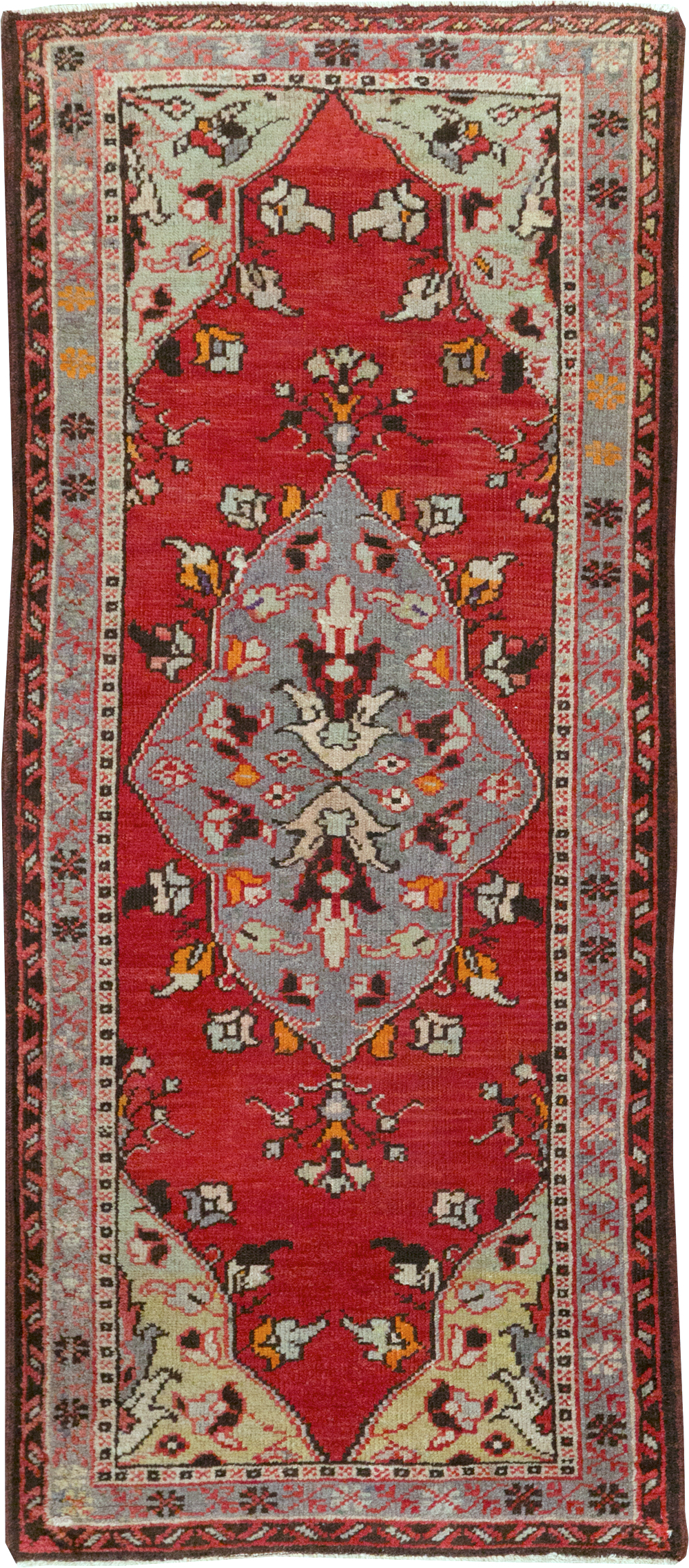 Vintage Turkish Anatolian Throw Rug, No.32147 - Staging