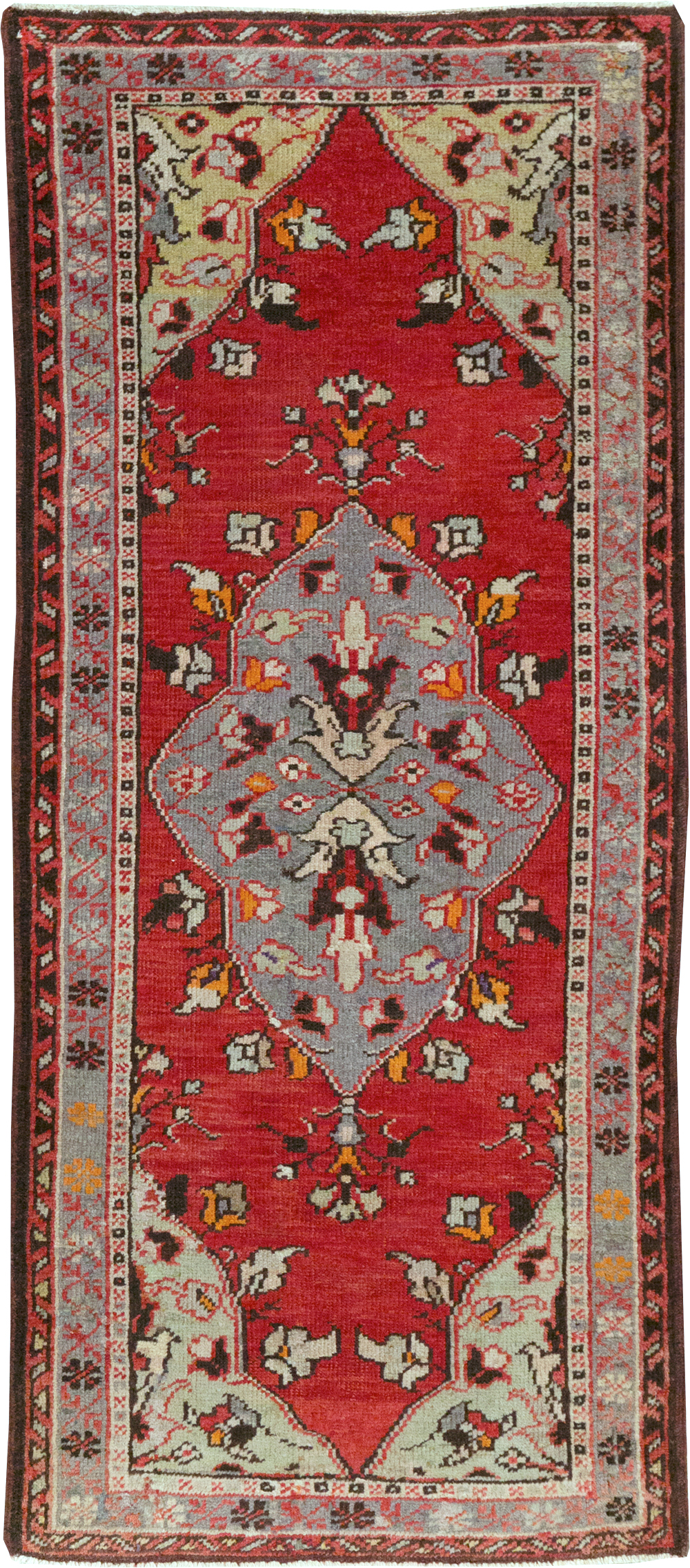 Vintage Turkish Anatolian Throw Rug, No.32147 - Staging