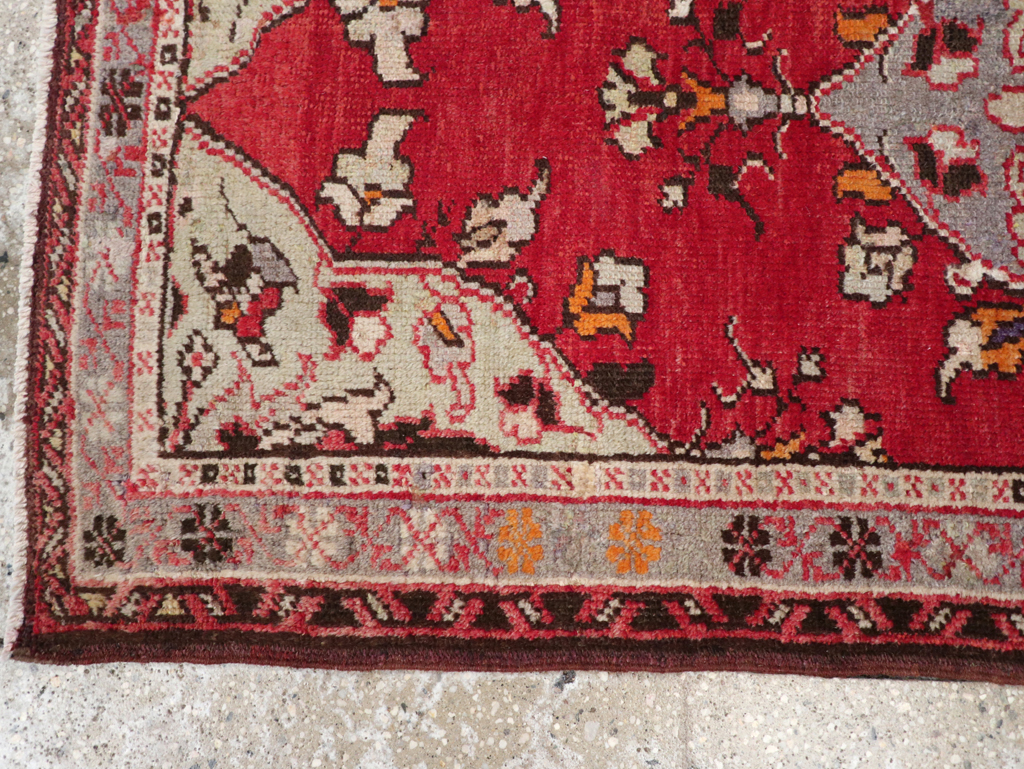 Vintage Turkish Anatolian Throw Rug, No.32147 - Staging