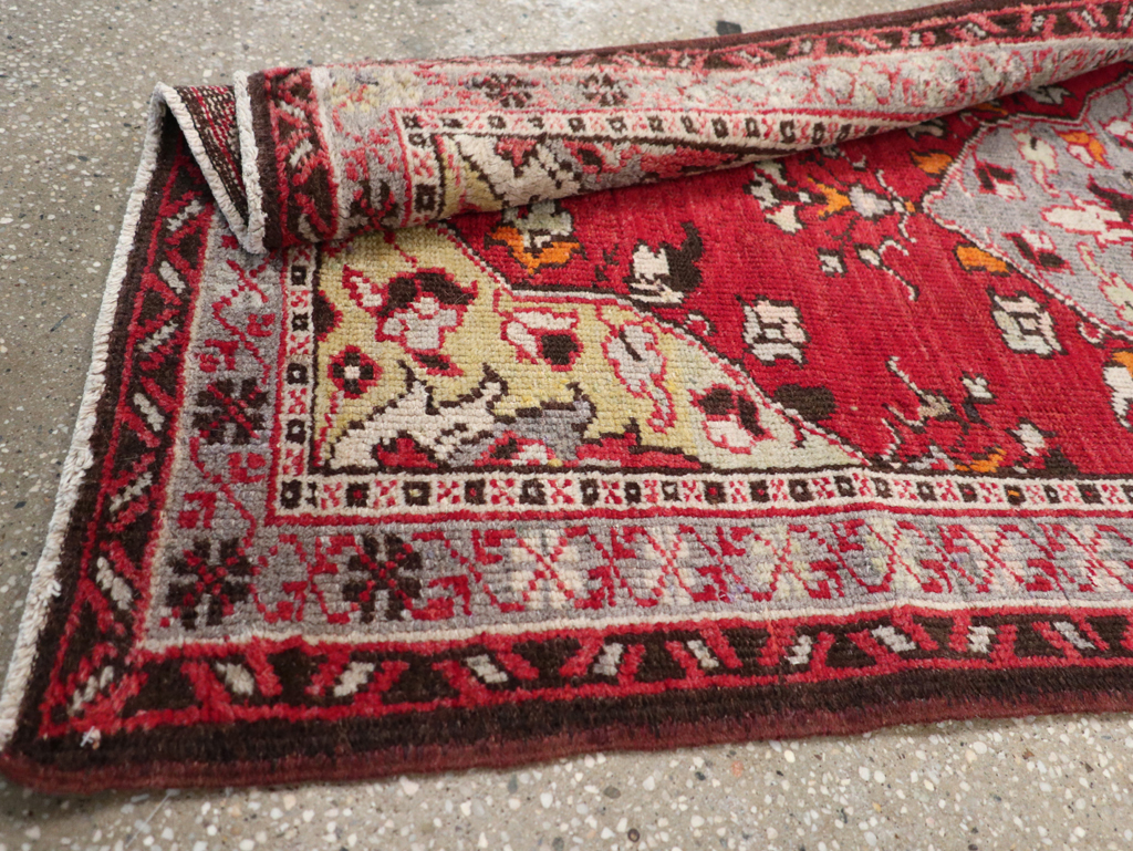 Vintage Turkish Anatolian Throw Rug, No.32147 - Staging