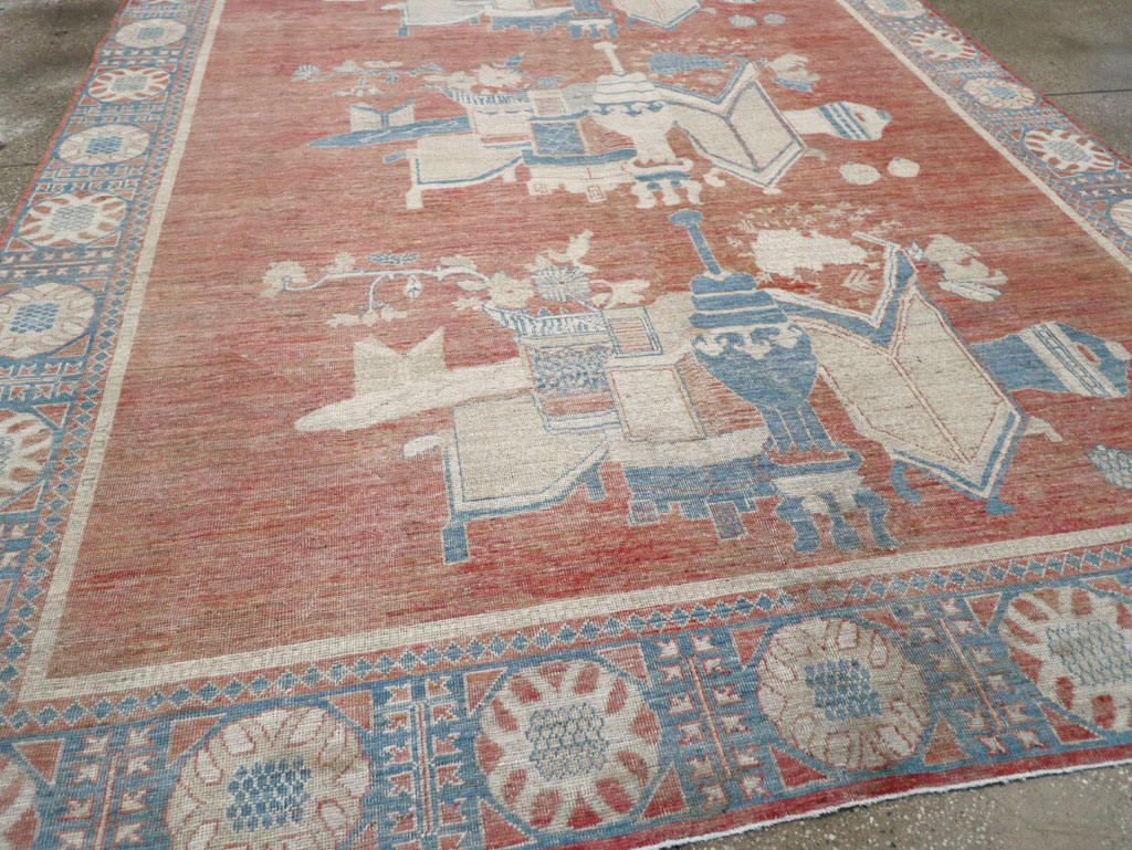 Modern East Turkestan Khotan Room Size Carpet, No.32149 - Staging